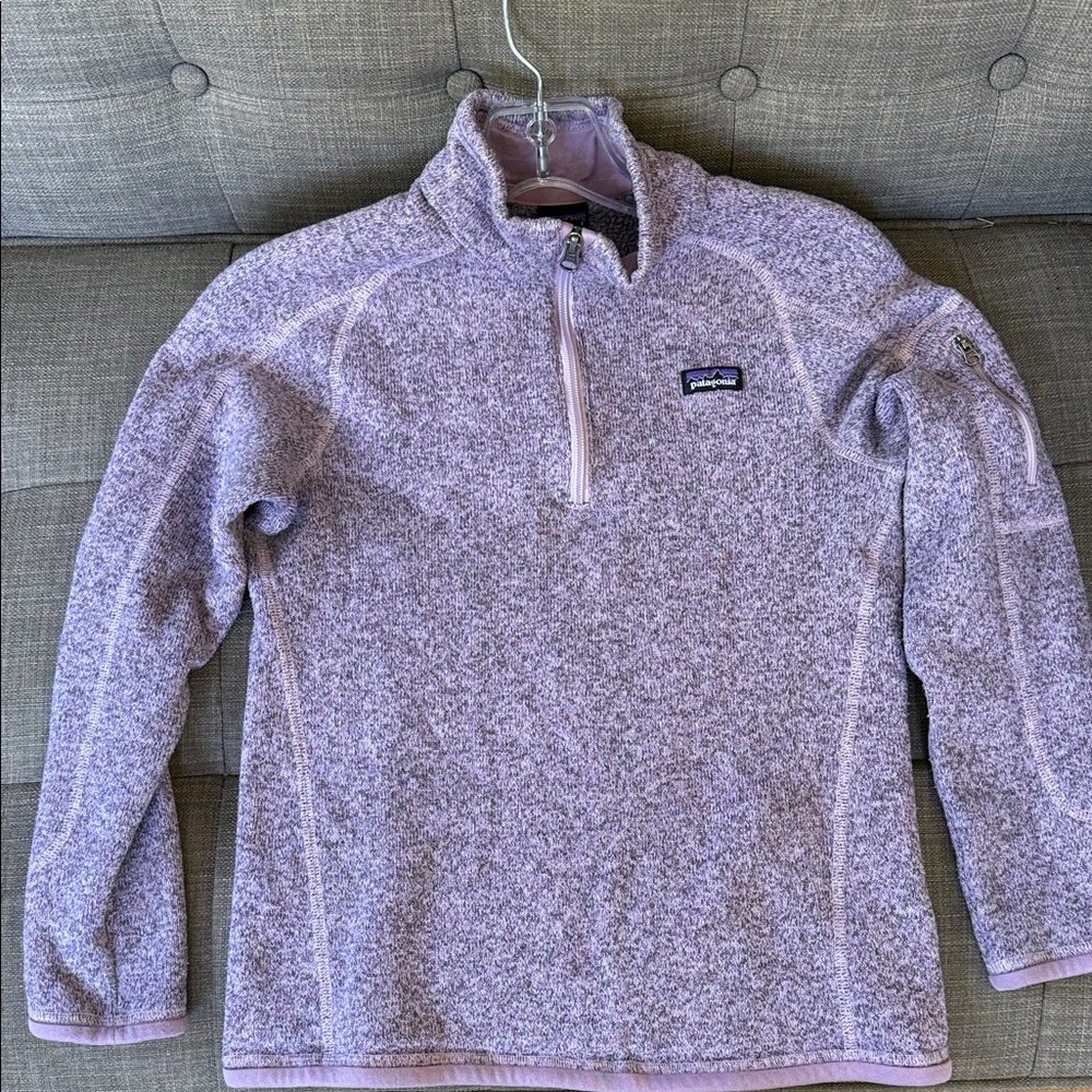 Patagonia Youth Heathered Purple Cowl Sweater